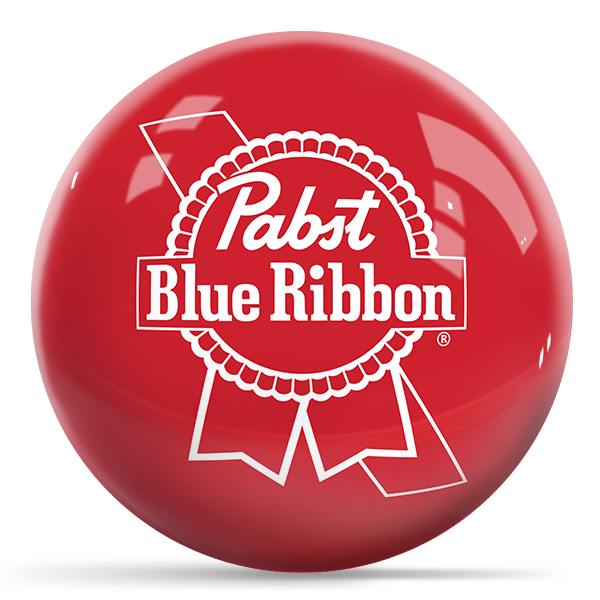 Pabst Blue Ribbon Logo - Red OTB Bowling Ball