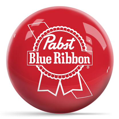 Pabst Blue Ribbon Logo - Red OTB Bowling Ball