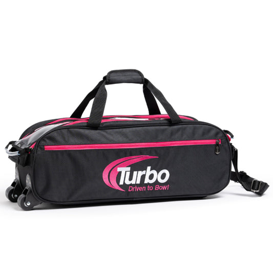 Turbo Pursuit Slim Triple Tote Black/Pink