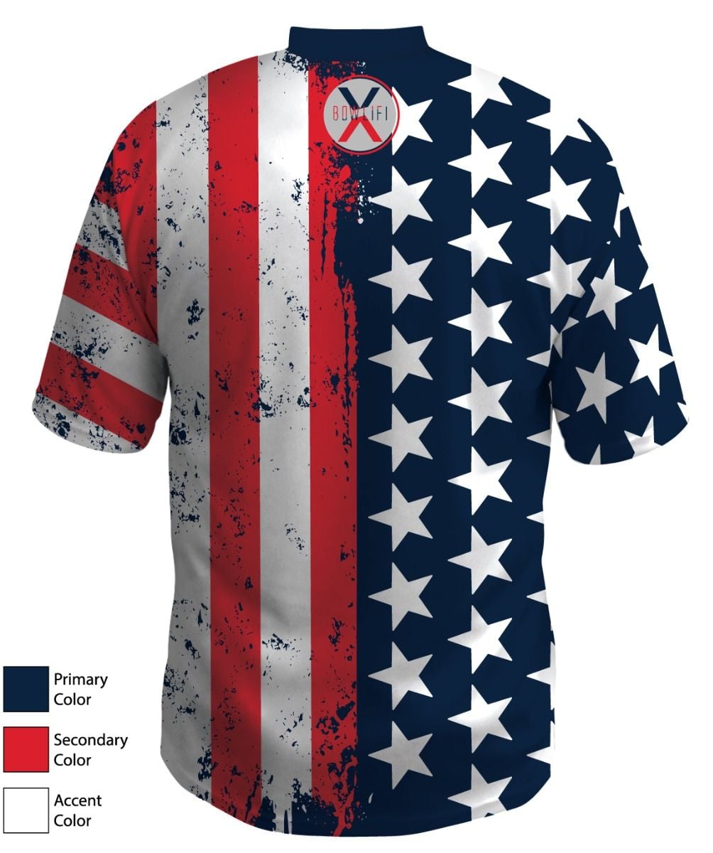 Bowlifi Patriotic American Flag Jersey