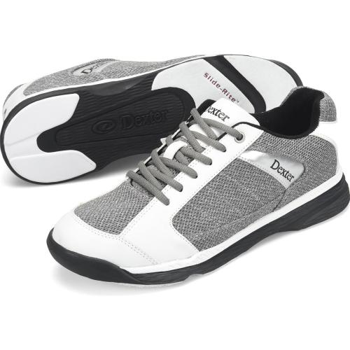 Dexter Wyoming Lt Grey/White Knit Mens Bowling Shoes