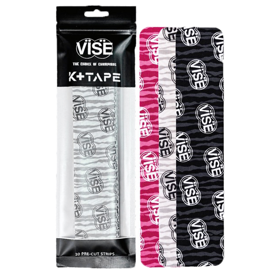 VISE K+ Tape 20 Pre-Cut Strips | Kinesio Therapeutic Tape