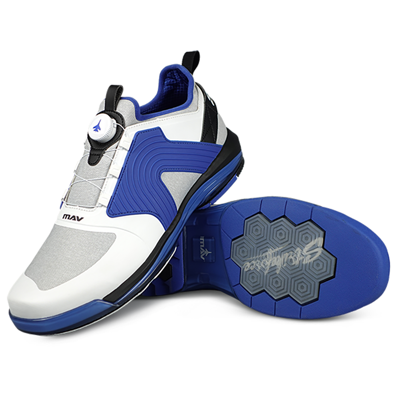 KR Strikeforce Maverick FT White/Blue Right Handed Mens Bowling Shoe