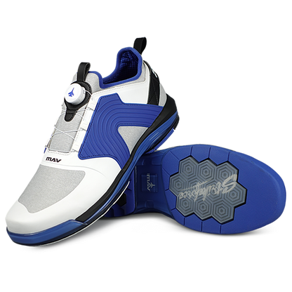 KR Strikeforce Maverick FT White/Blue Right Handed Mens Bowling Shoe