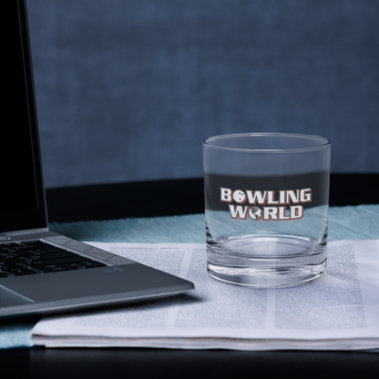 Bowling World Rocks Glass