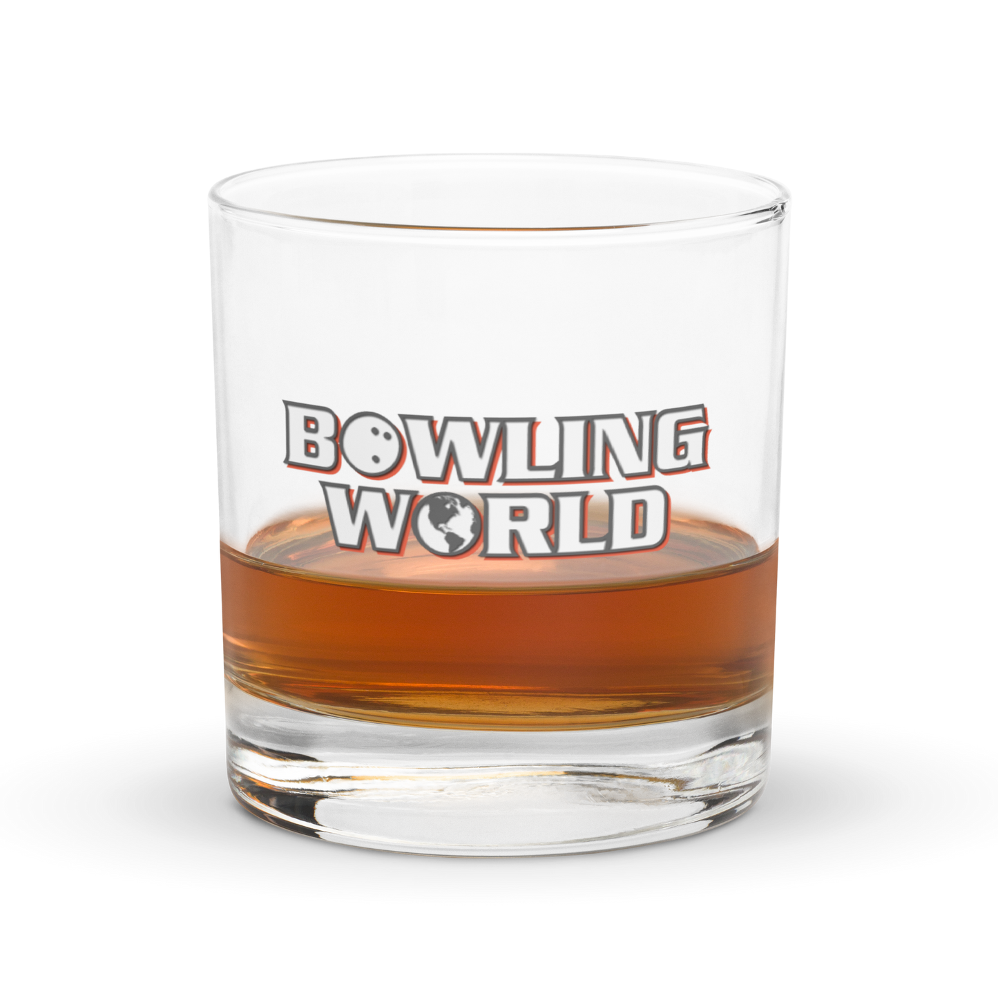 Bowling World Rocks Glass