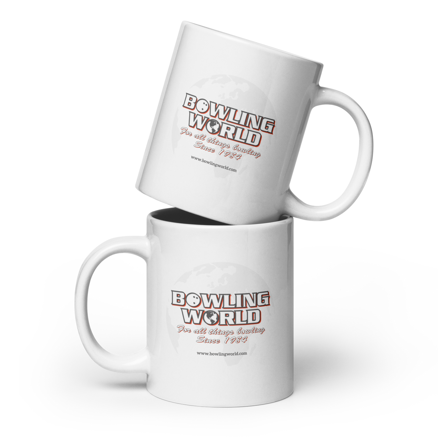 Bowling World White Glossy Mug 20oz.