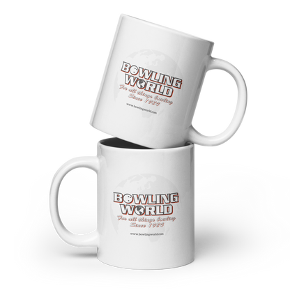 Bowling World White Glossy Mug 20oz.